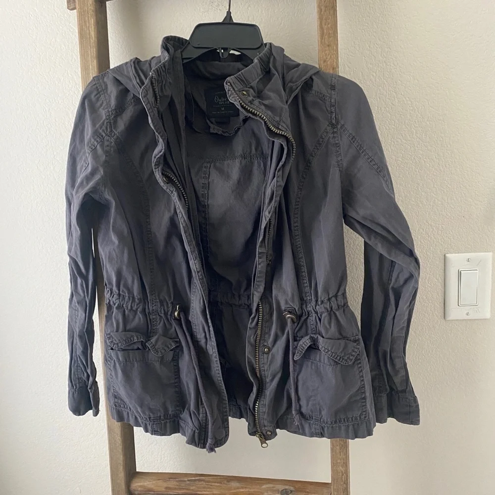 Zip up and front button jacket size M - Picture 1 of 5